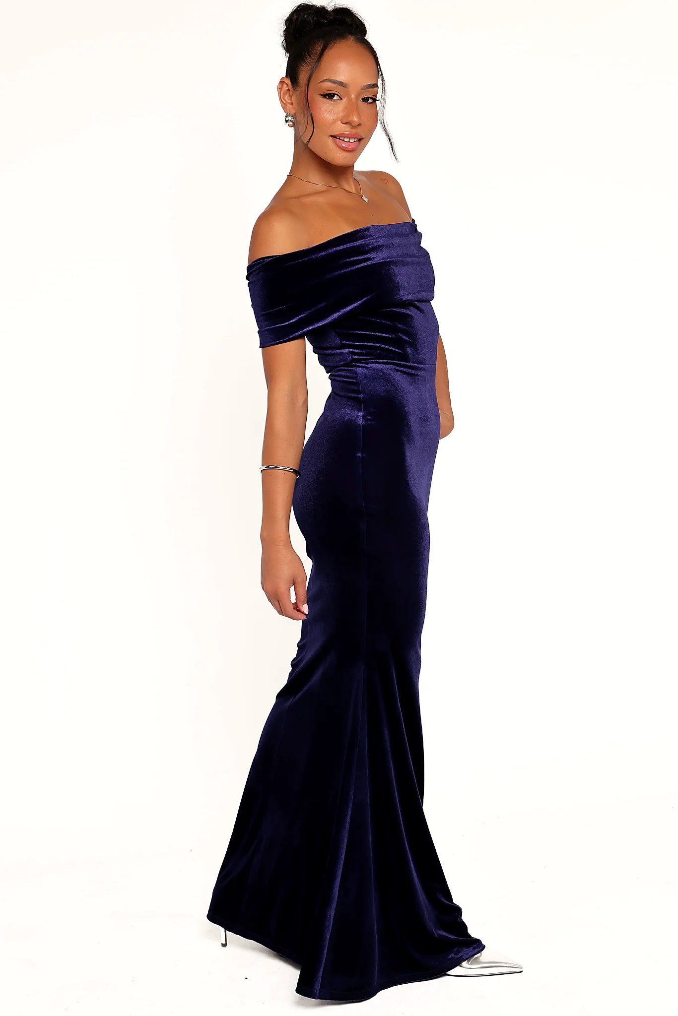Adair Off Shoulder Maxi Dress - Navy