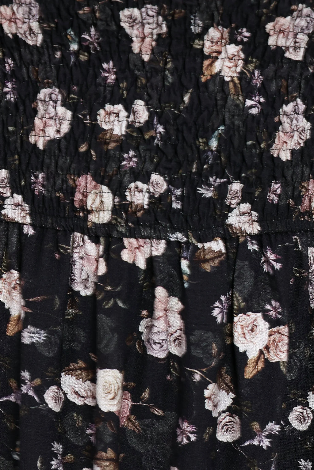 Cecelia Puff Sleeve Maxi Dress - Black Floral