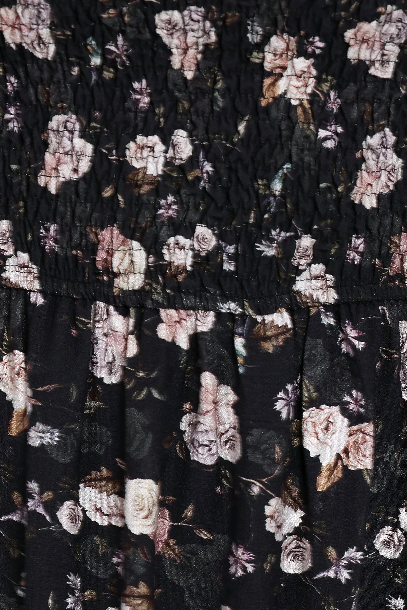 Cecelia Puff Sleeve Maxi Dress - Black Floral