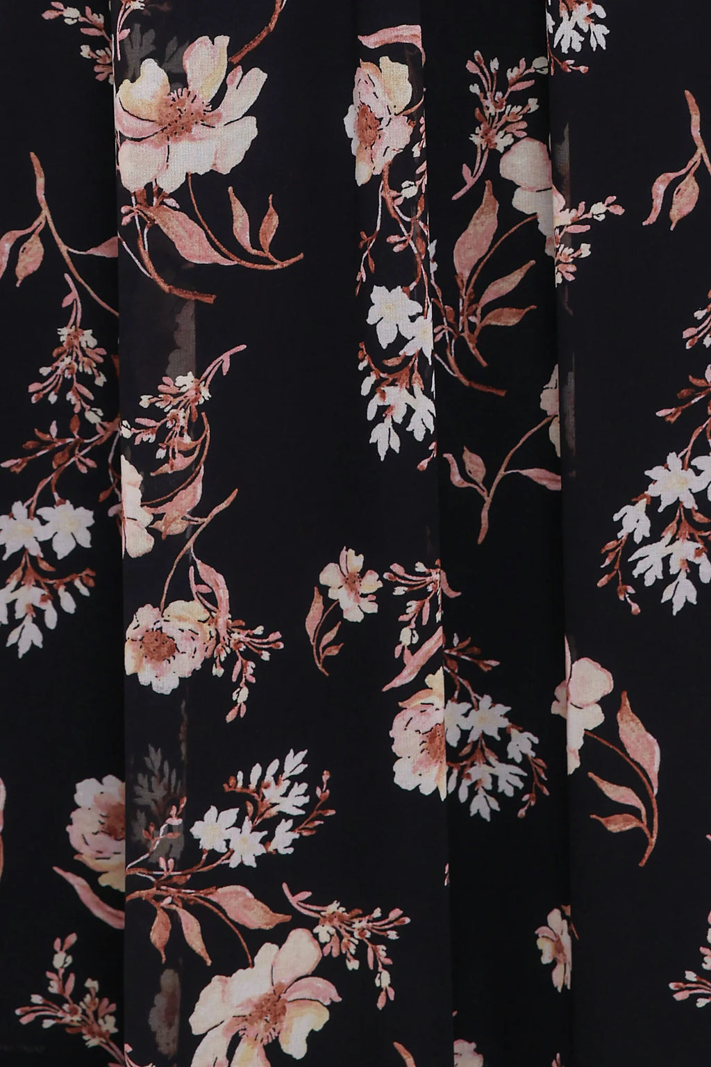Evian Long Sleeve Maxi Dress - Black Floral