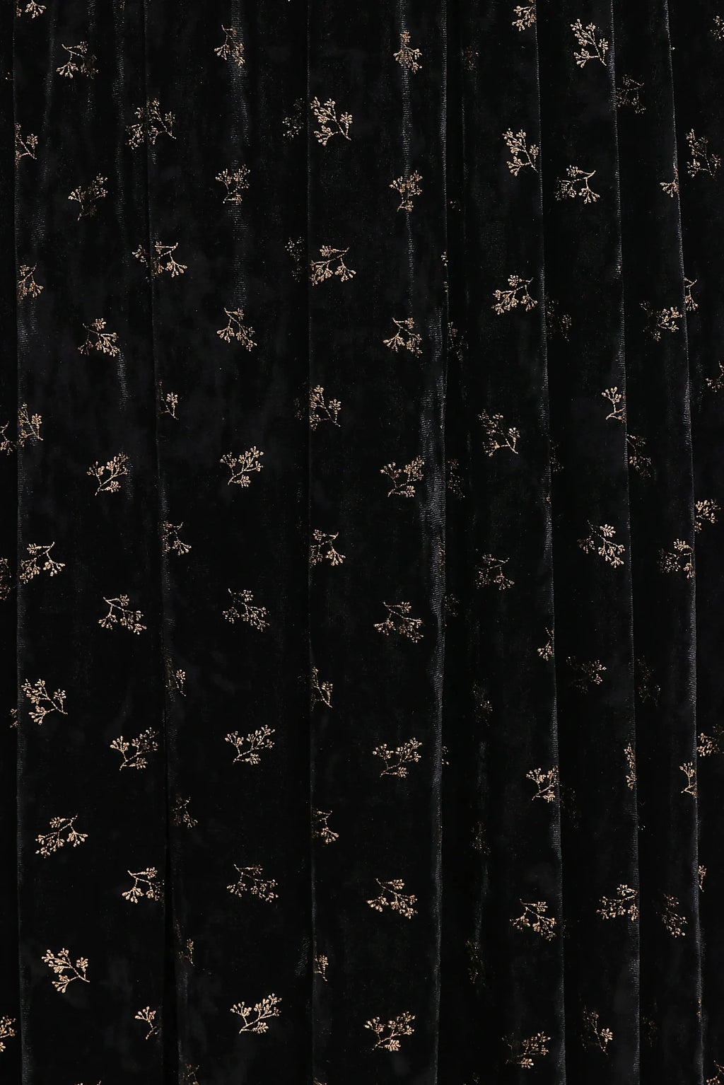 Farryn Maxi Dress - Black/Gold Velvet