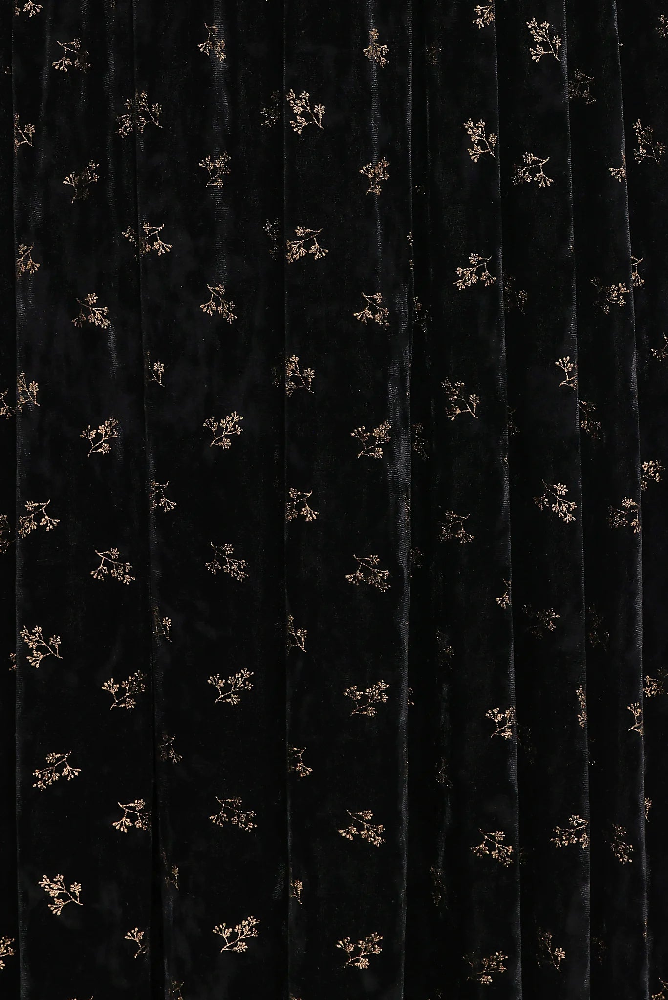 Farryn Maxi Dress - Black/Gold Velvet
