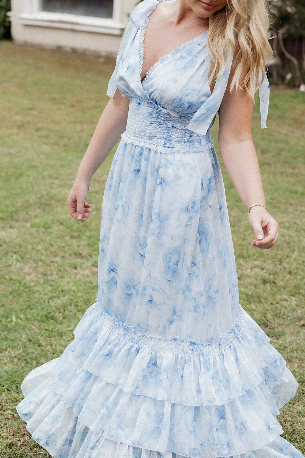Fionna Maxi Dress - Blue Floral