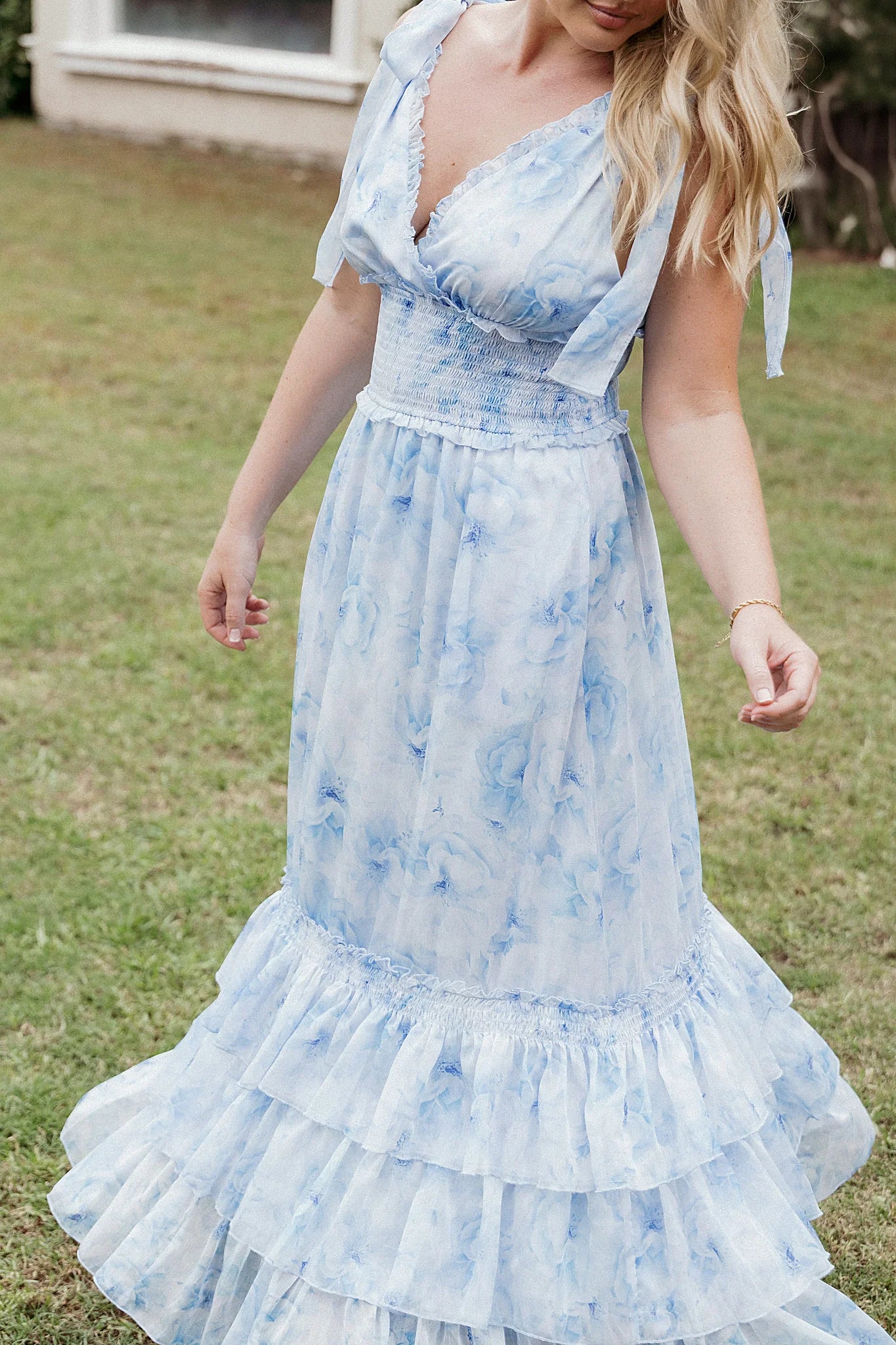 Fionna Maxi Dress - Blue Floral