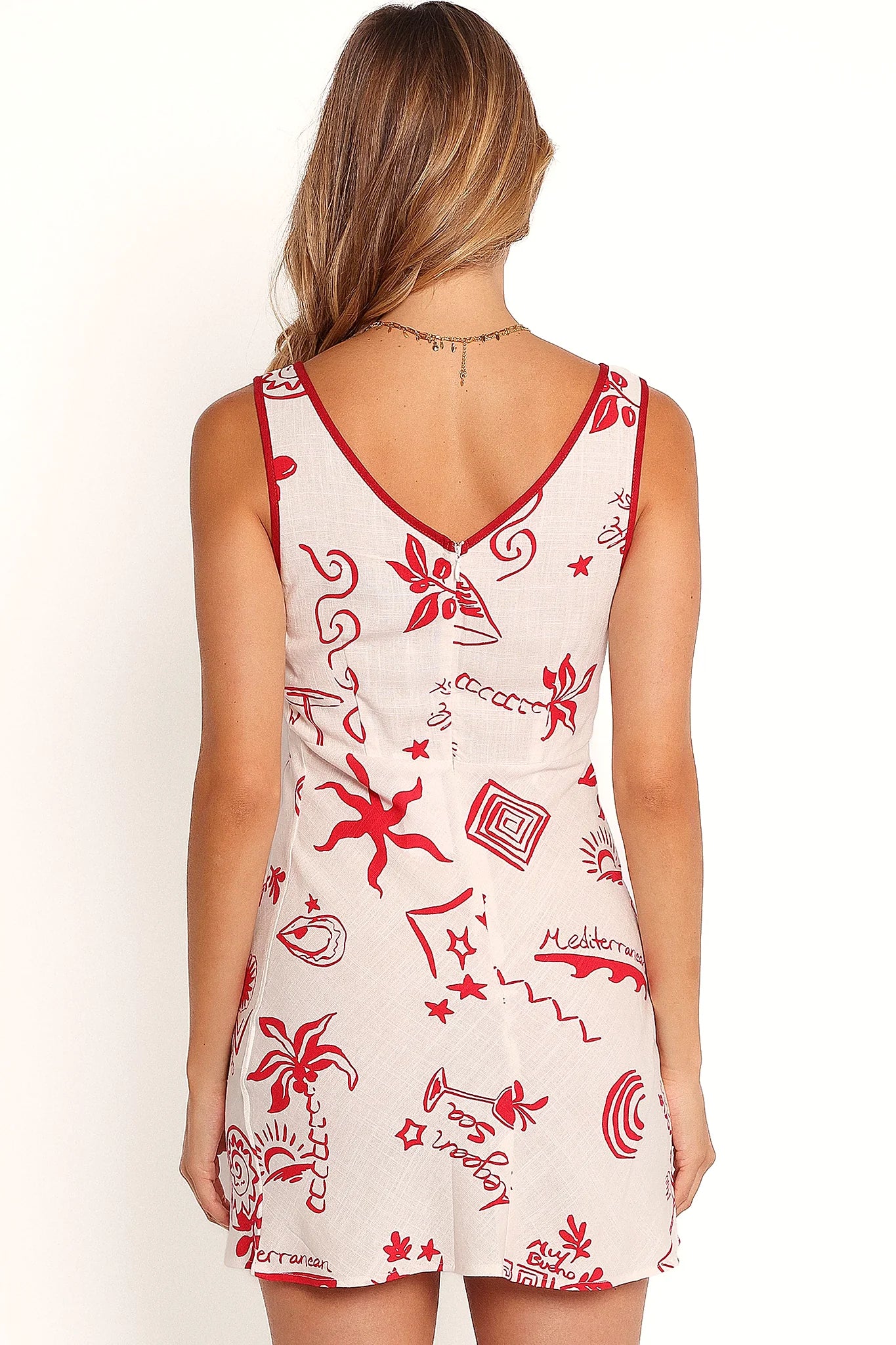 Fleur Mini Dress - Red