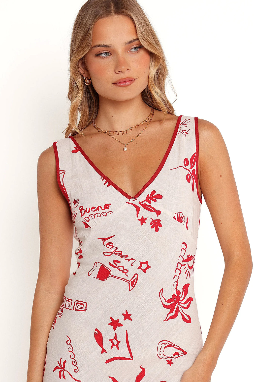 Fleur Mini Dress - Red