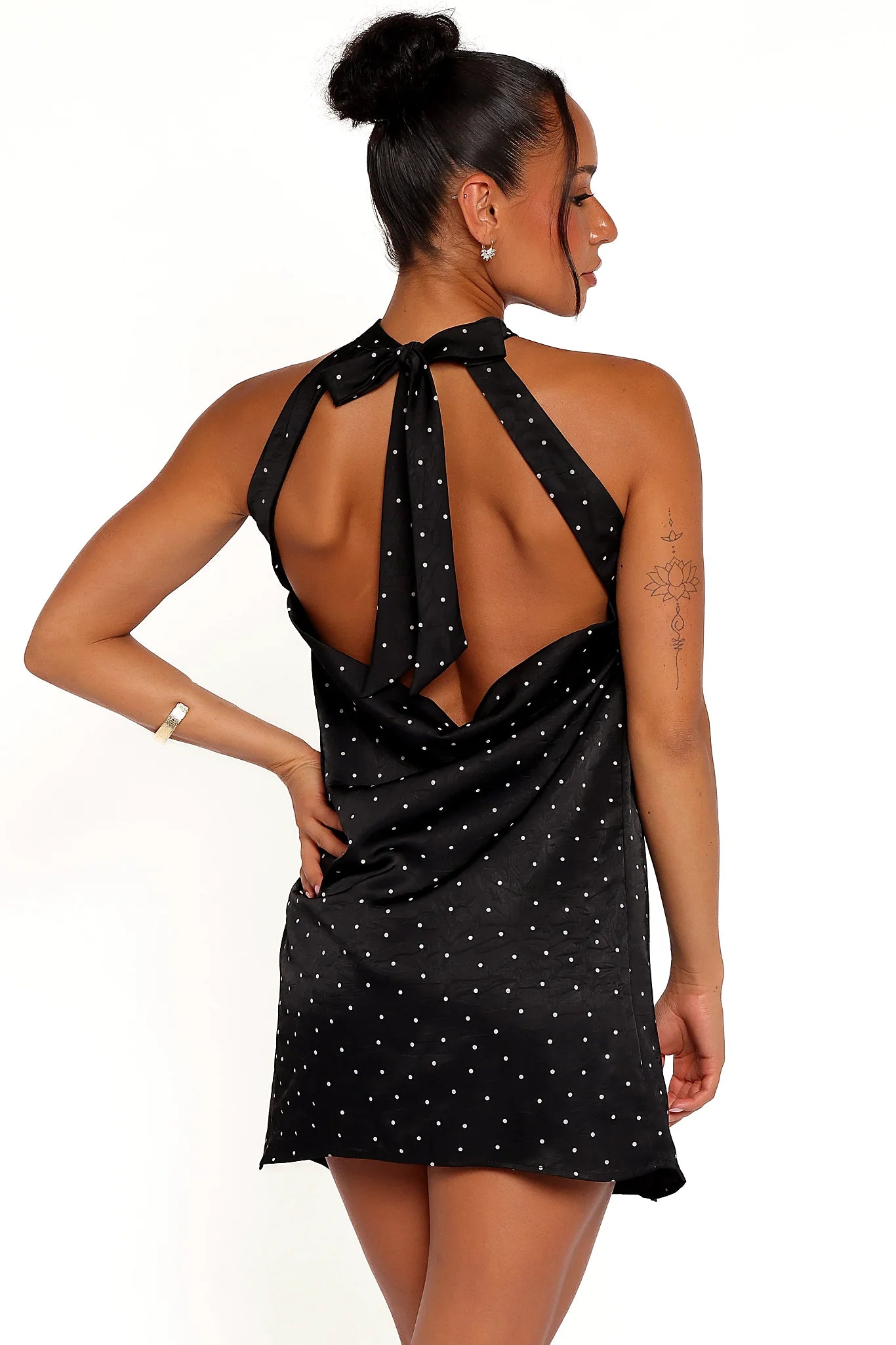 Gabrielle Mini Dress - Black Polka Dot