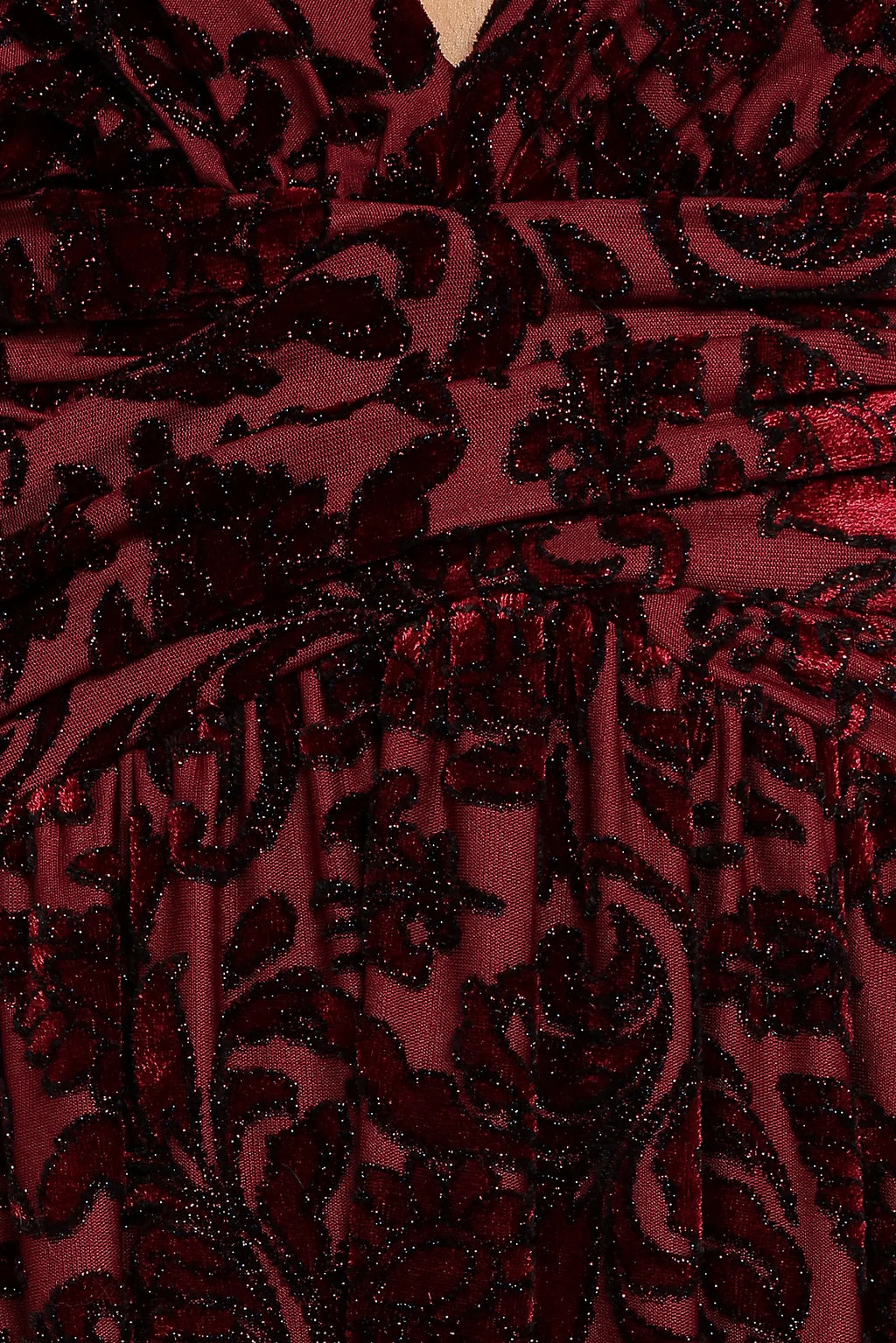 Harmony Maxi Dress - Burgundy Metallic Floral