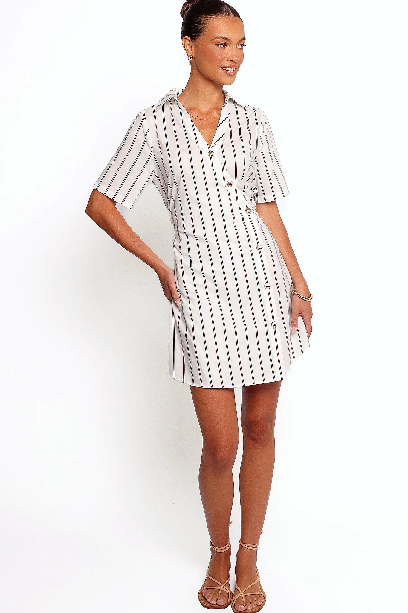 Hayes Mini Dress - Blue Stripe