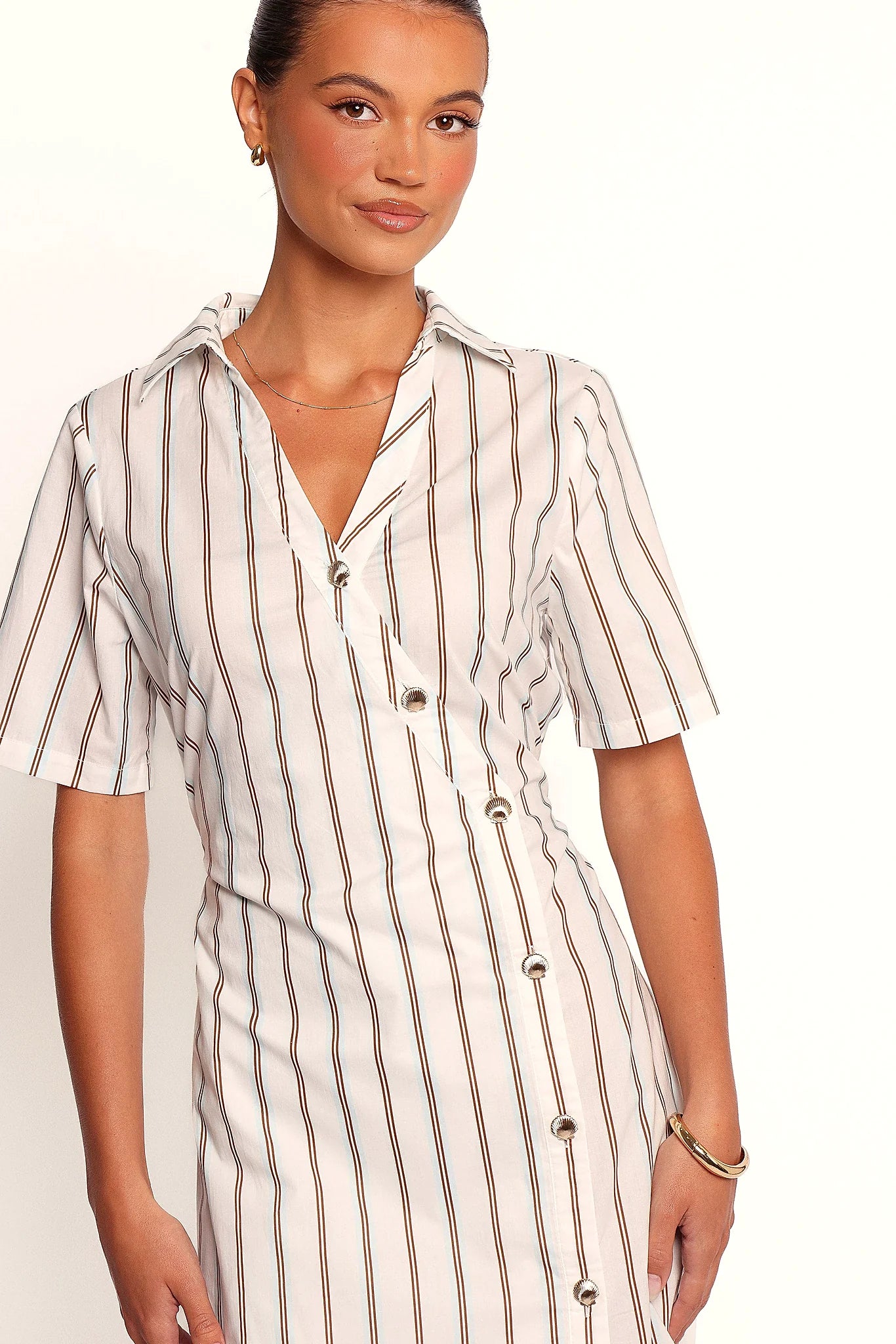 Hayes Mini Dress - Blue Stripe