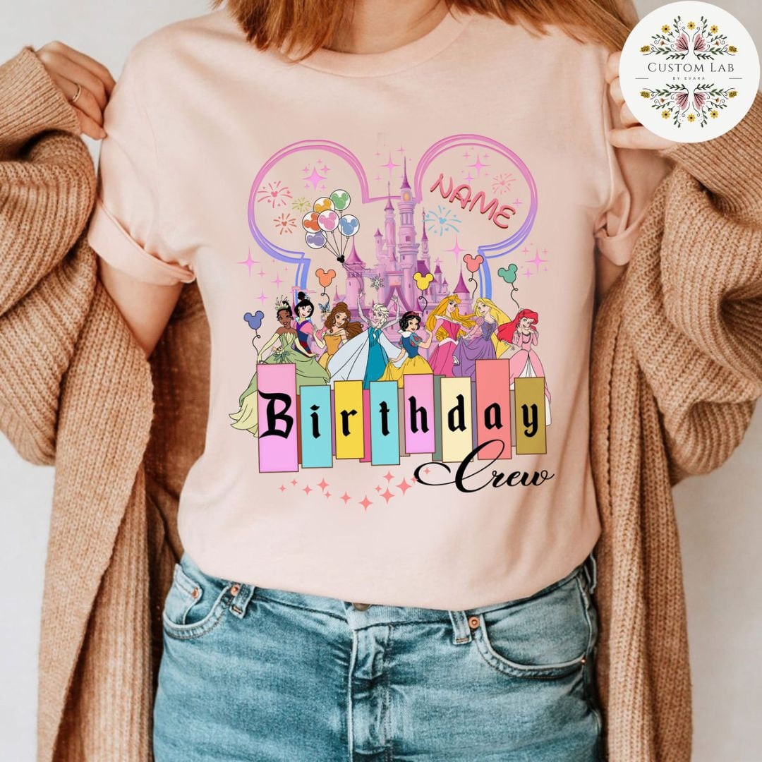 Personalized Princess Royal Castle Birthday Court Shirt