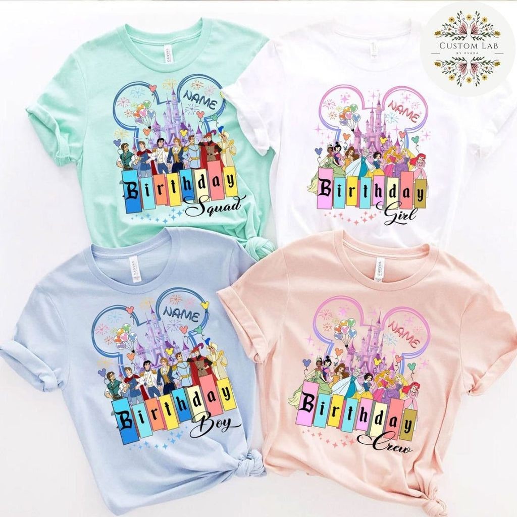 Personalized Princess Royal Castle Birthday Court Shirt