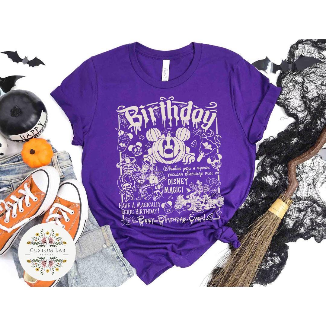 Stitch Eerie Skeleton Birthday Party Collage Shirt