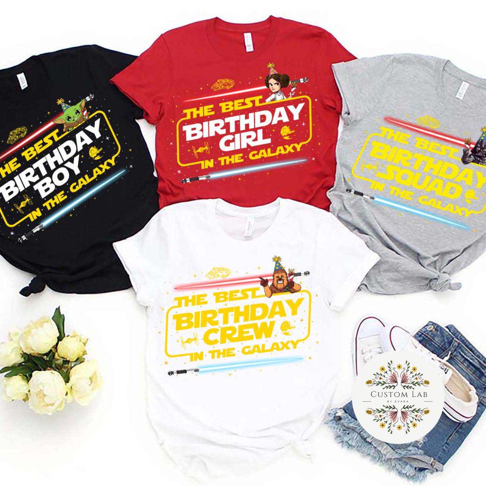 Personalized Star Wars Galaxy Birthday Role Panel Shirt