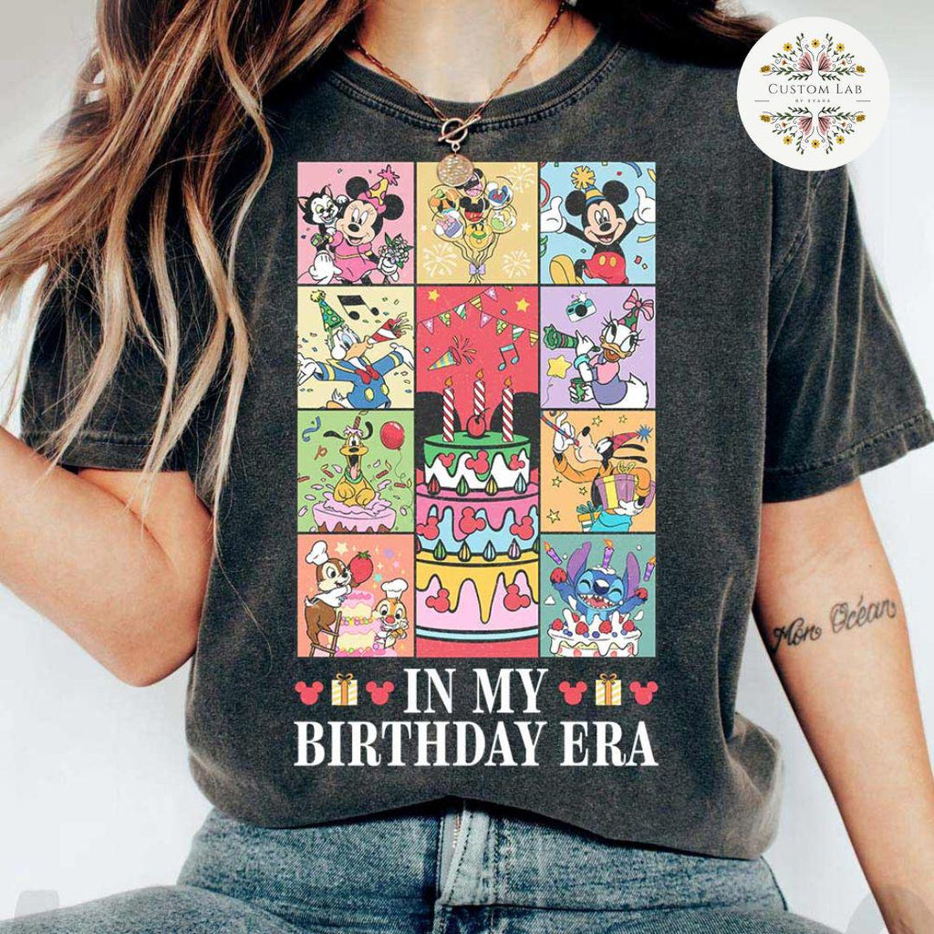 Stitch Birthday Era Character Collage Graphic Shirt