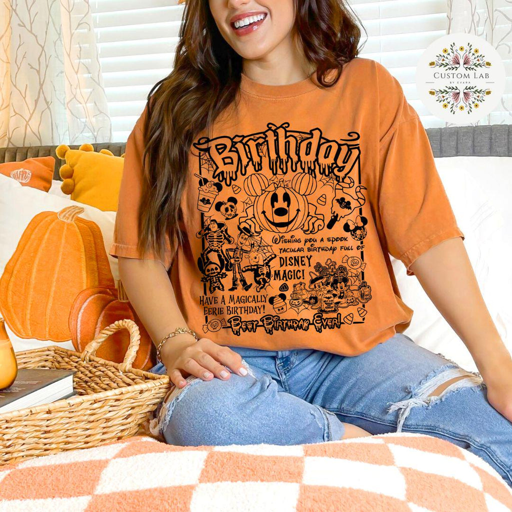 Stitch Eerie Skeleton Birthday Party Collage Shirt