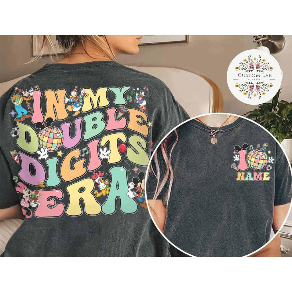 Personalized Mickey Two Sided Birthday Era Numerals Shirt