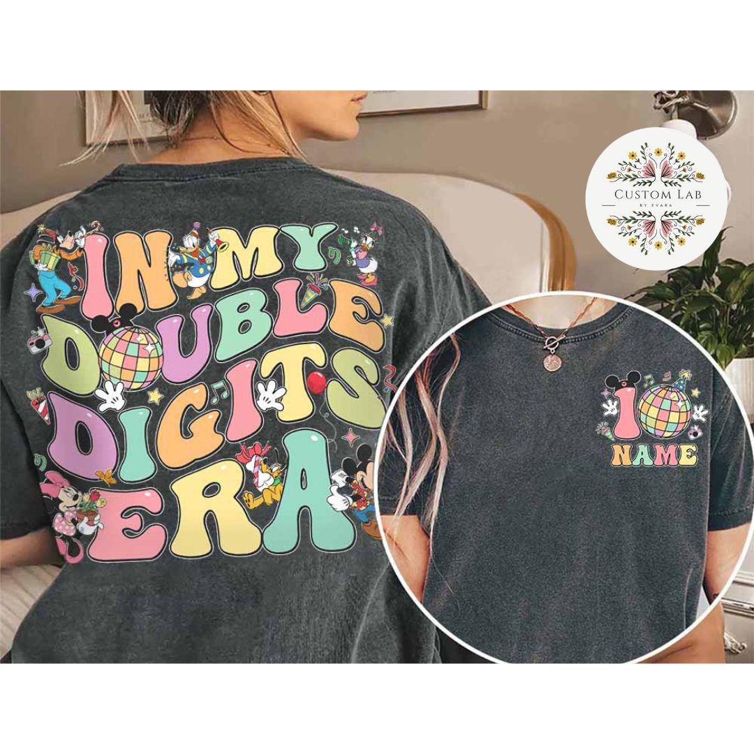 Personalized Mickey Two Sided Birthday Era Numerals Shirt