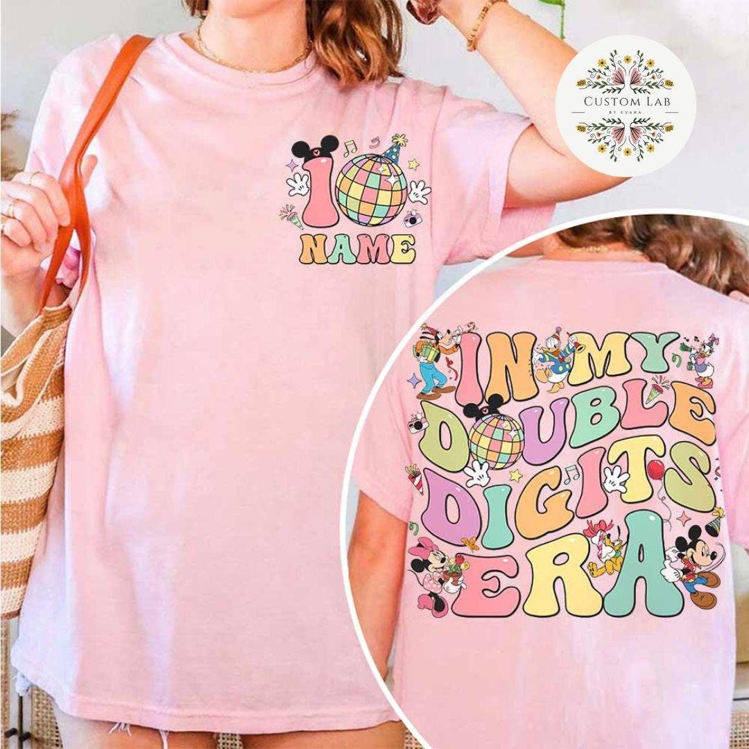 Personalized Mickey Two Sided Birthday Era Numerals Shirt