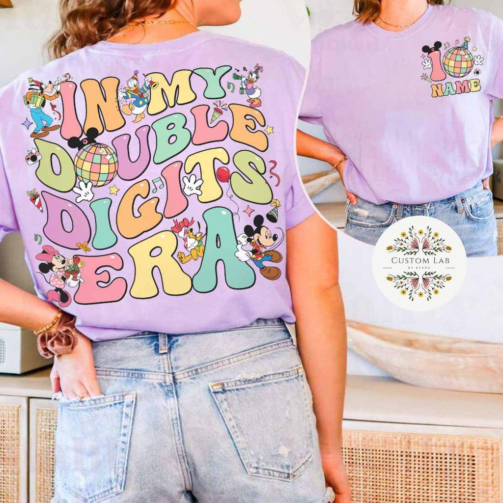 Personalized Mickey Two Sided Birthday Era Numerals Shirt