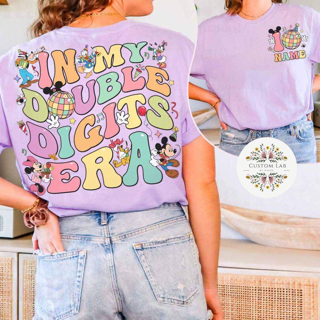Personalized Mickey Two Sided Birthday Era Numerals Shirt