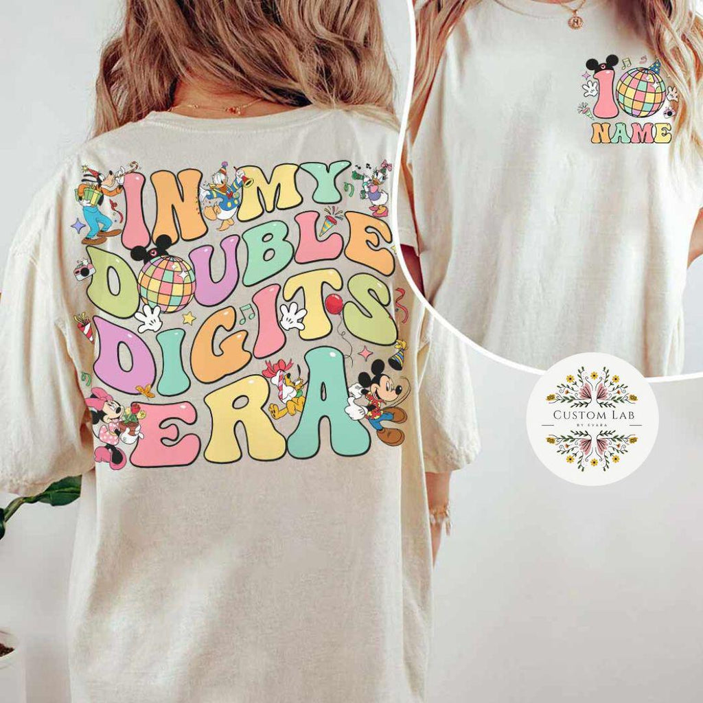 Personalized Mickey Two Sided Birthday Era Numerals Shirt
