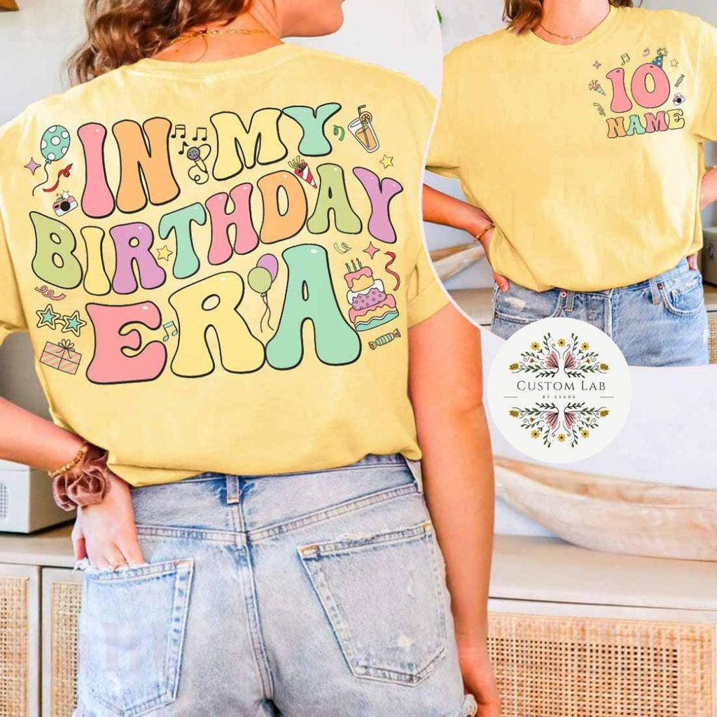 Personalized Mickey Pastel Two Sided Birthday Era Shirt