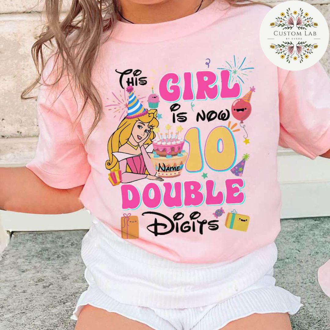 Personalized Princess Double Digits Royal Party Shirt