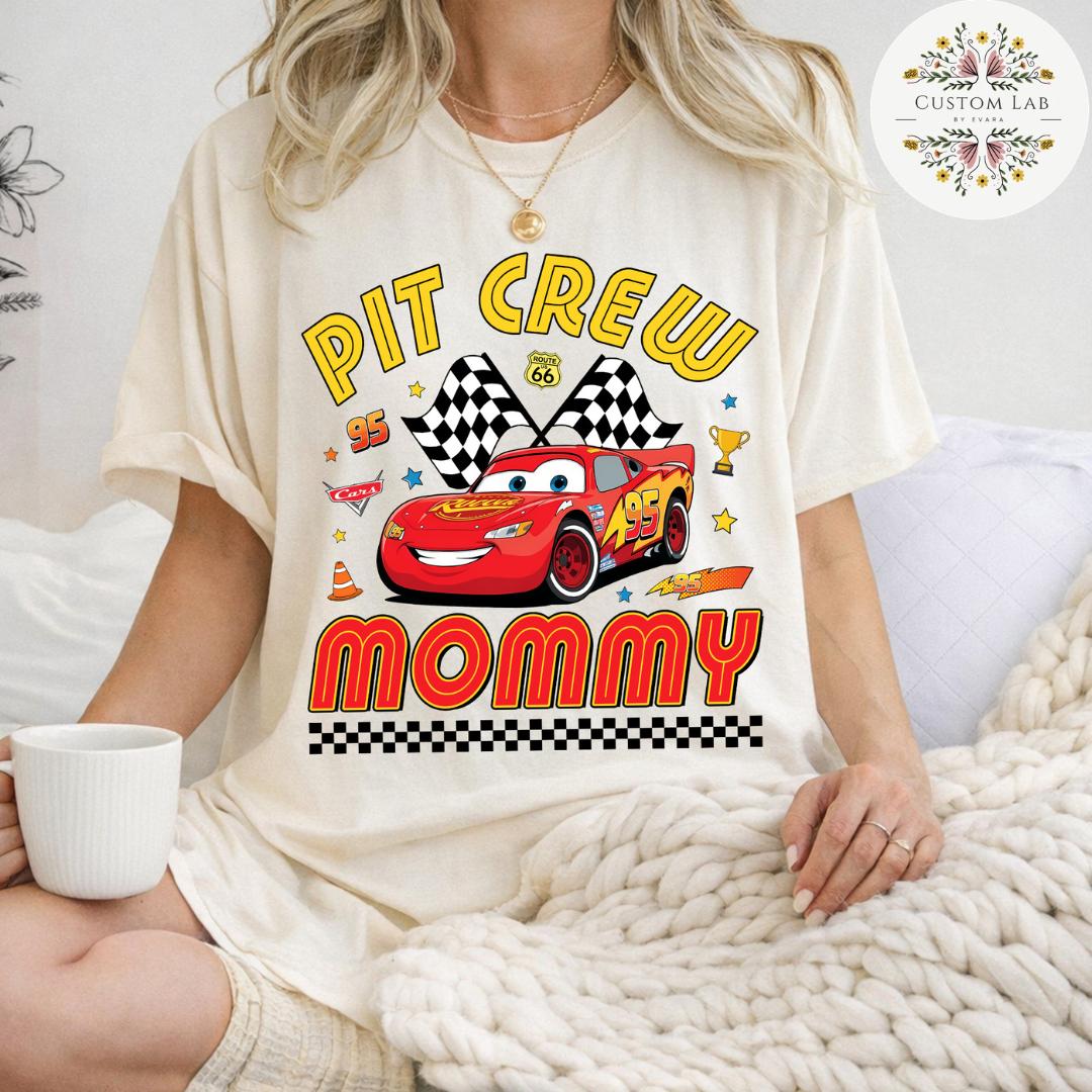 Personalized Cars Racing Birthday Family Pit Crew Shirt