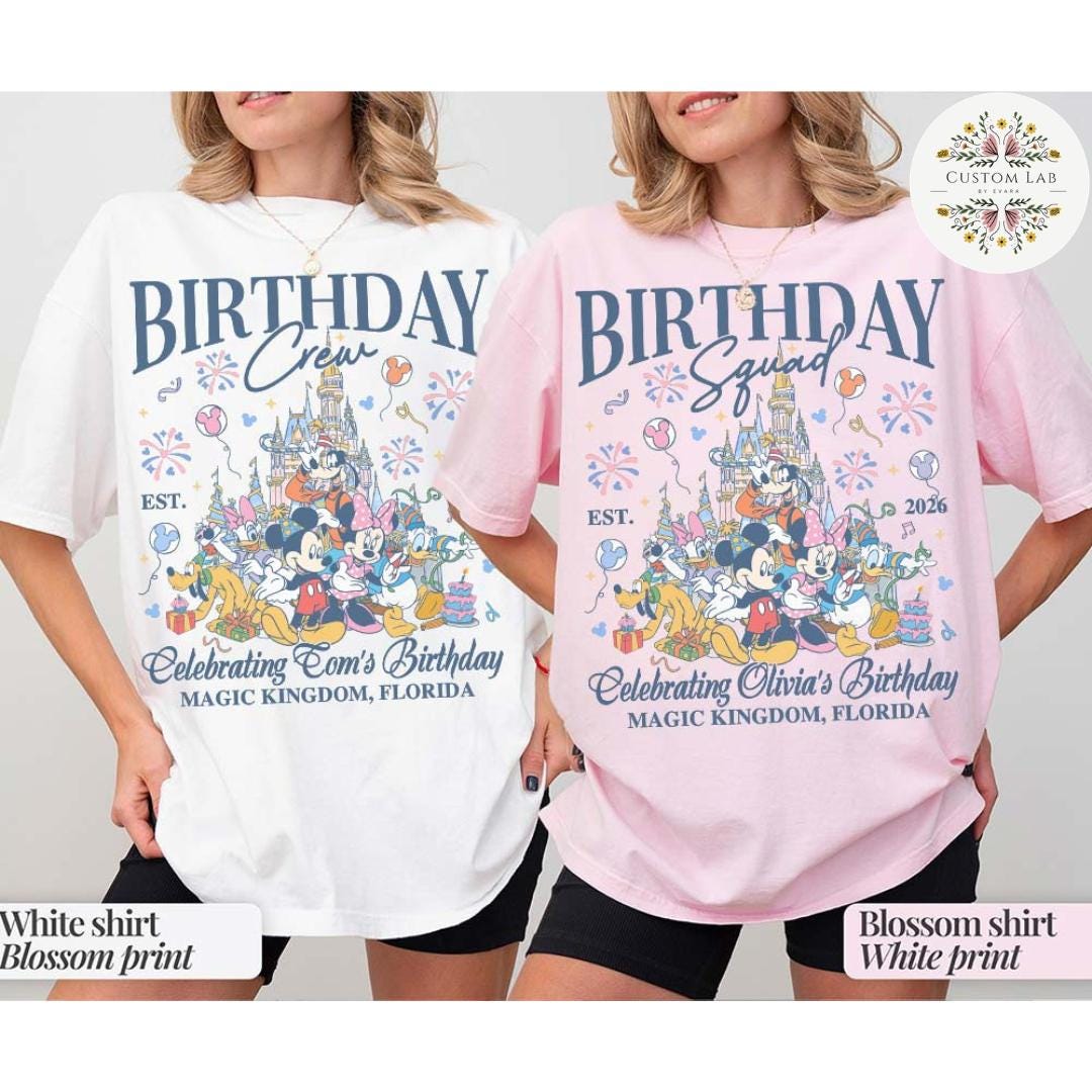 Personalized Mickey Castle Birthday Family Crest Shirt