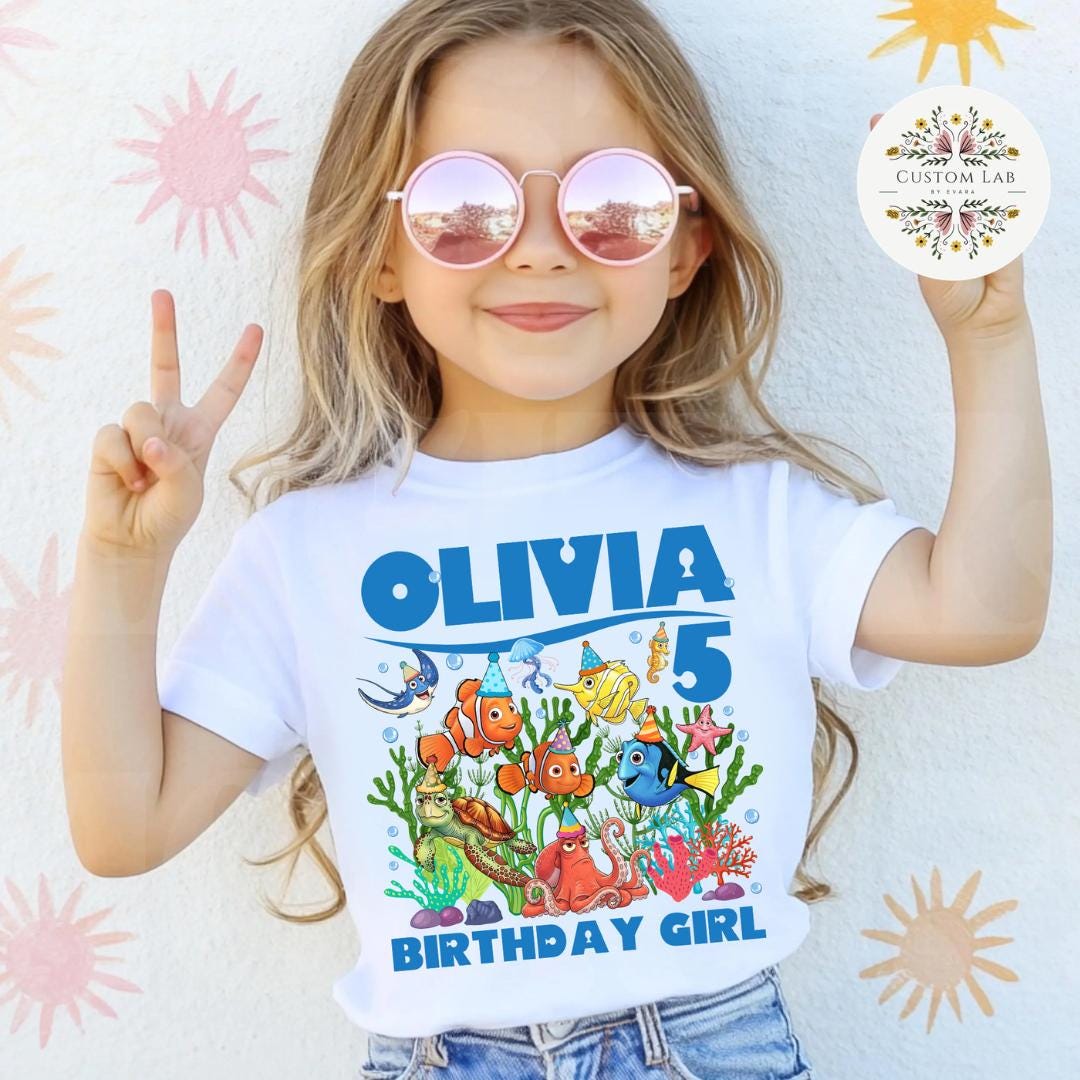 Personalized Finding Nemo Ocean Birthday Family Roles Shirt
