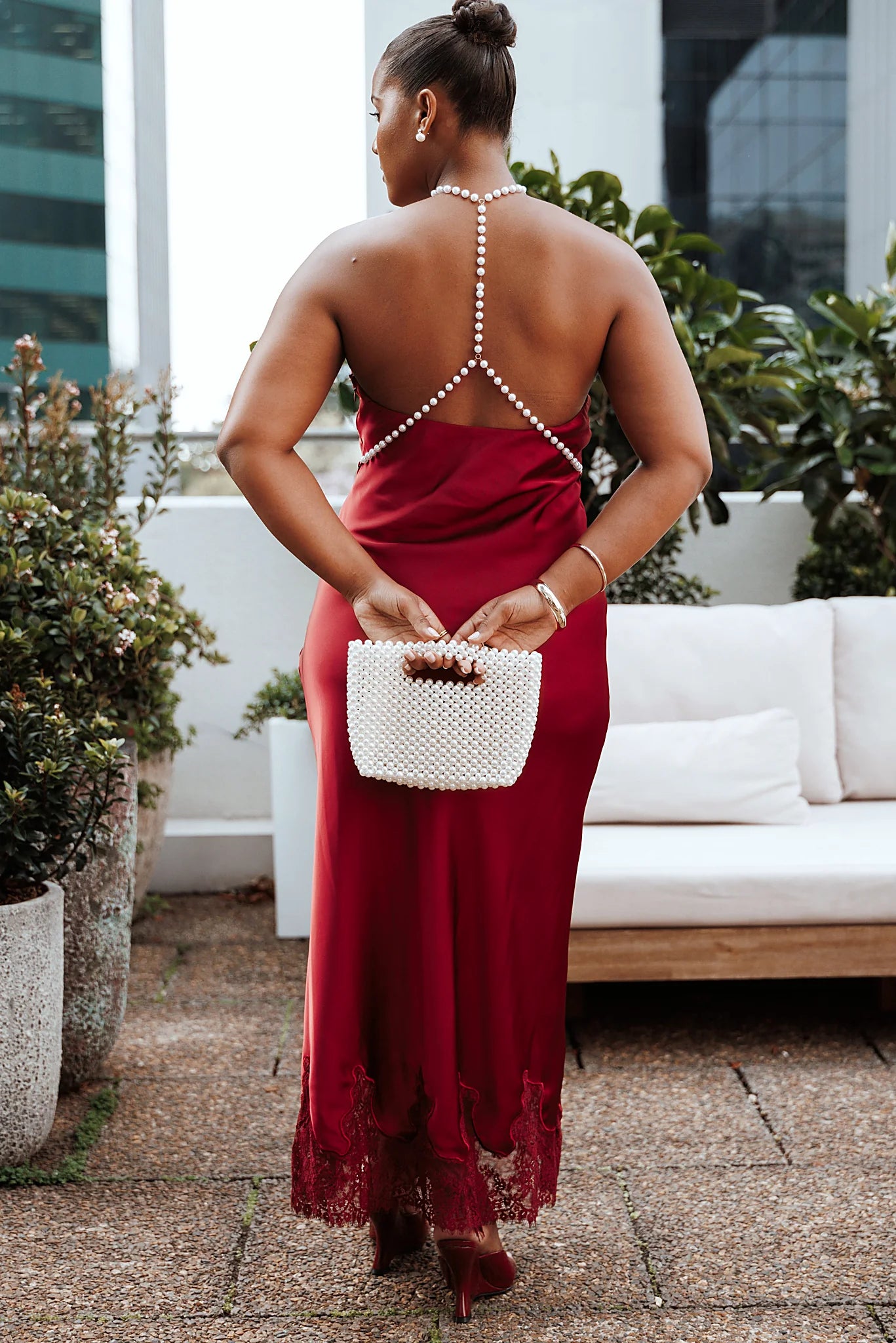 Jeannie Maxi Dress - Dark Red