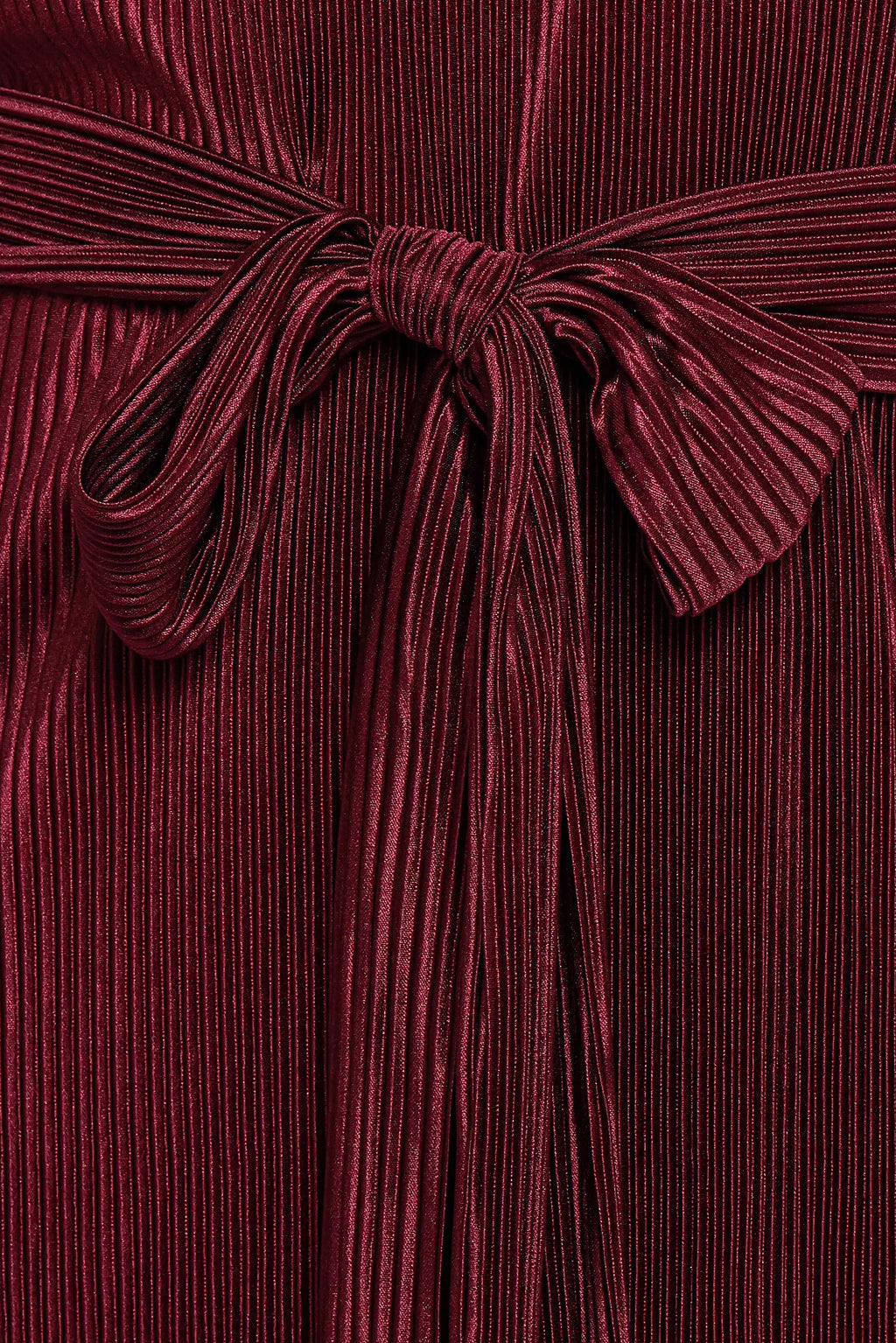 Joy Plisse Mini Dress - Burgundy