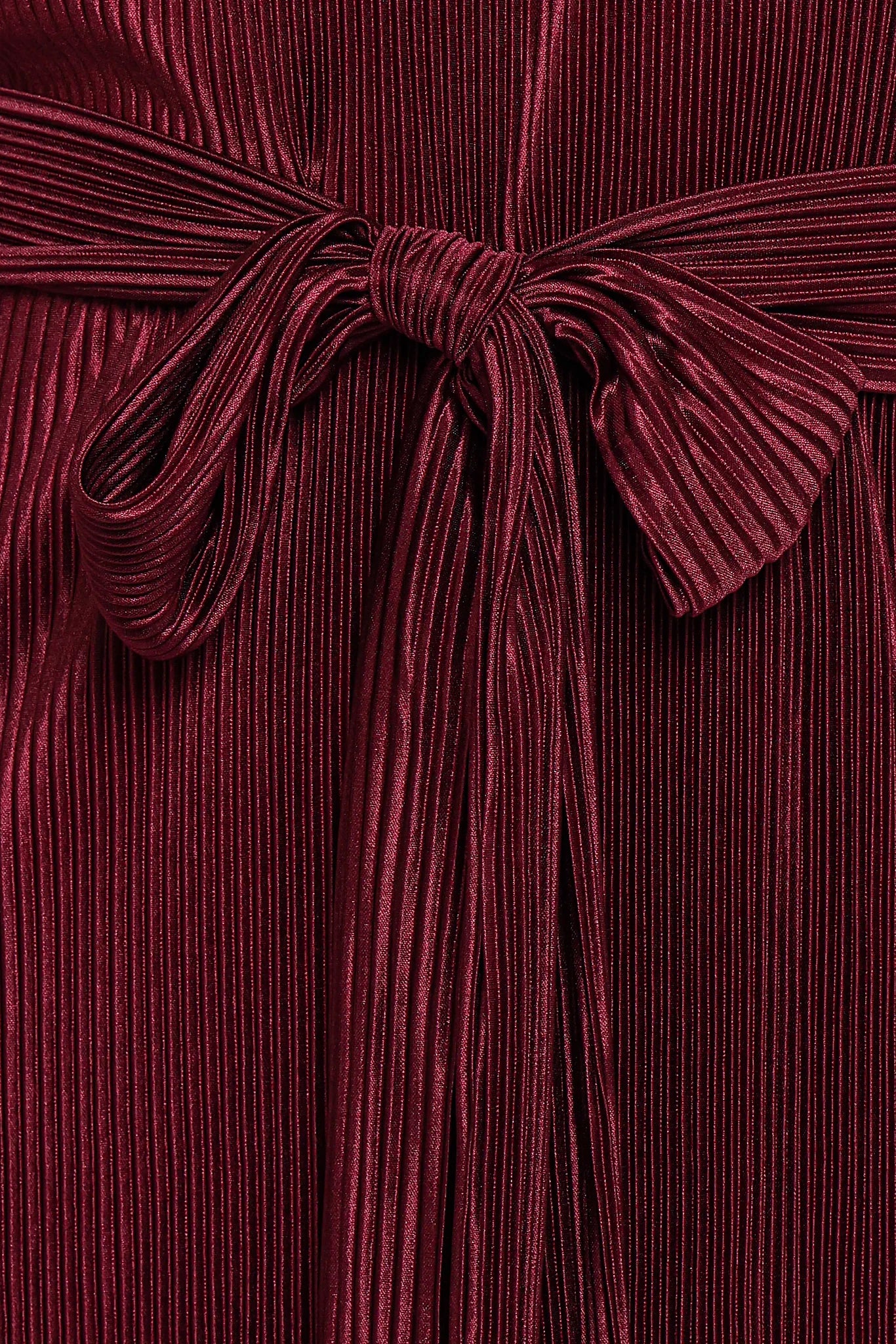 Joy Plisse Mini Dress - Burgundy
