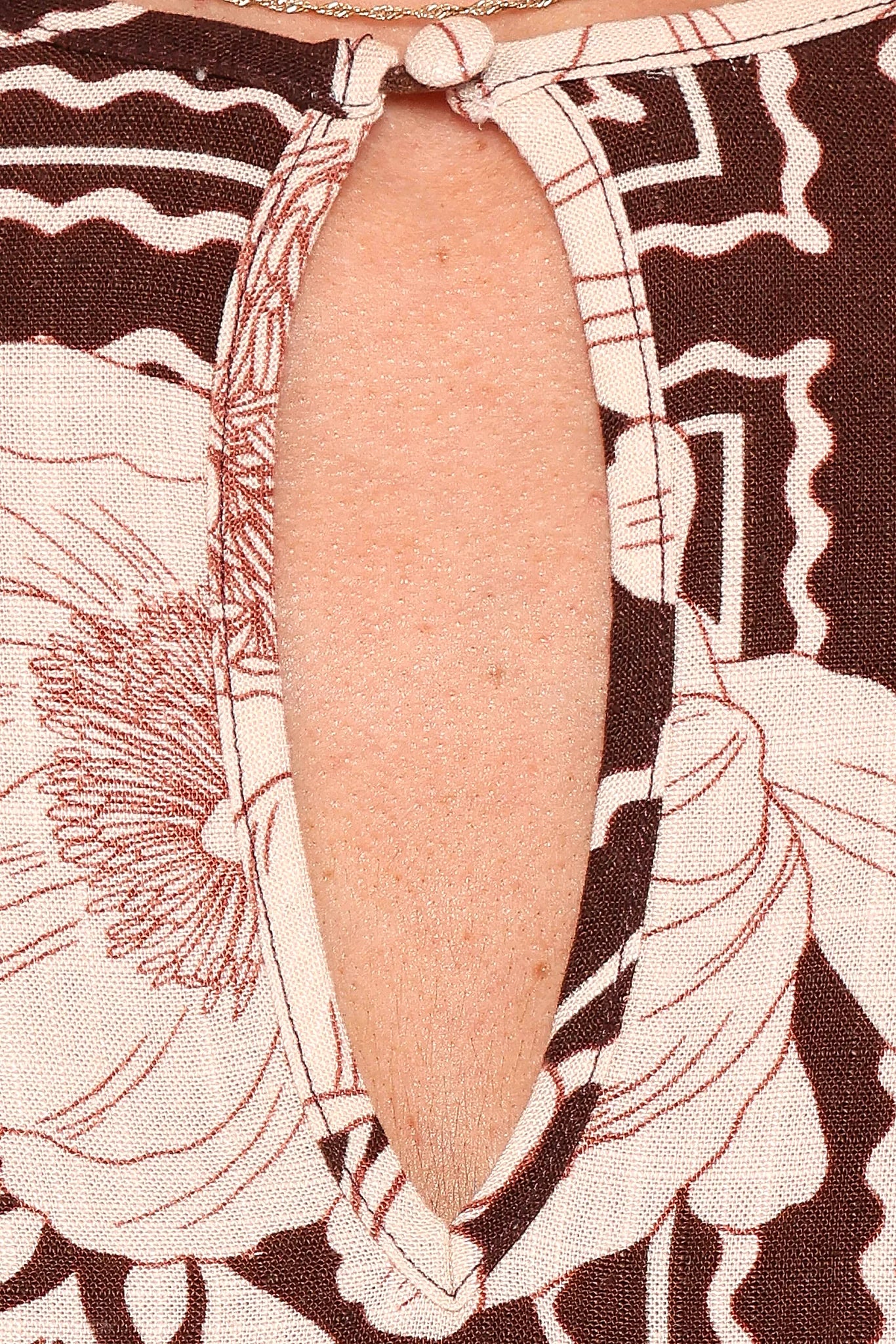 Marylon Mini Dress - Brown Floral