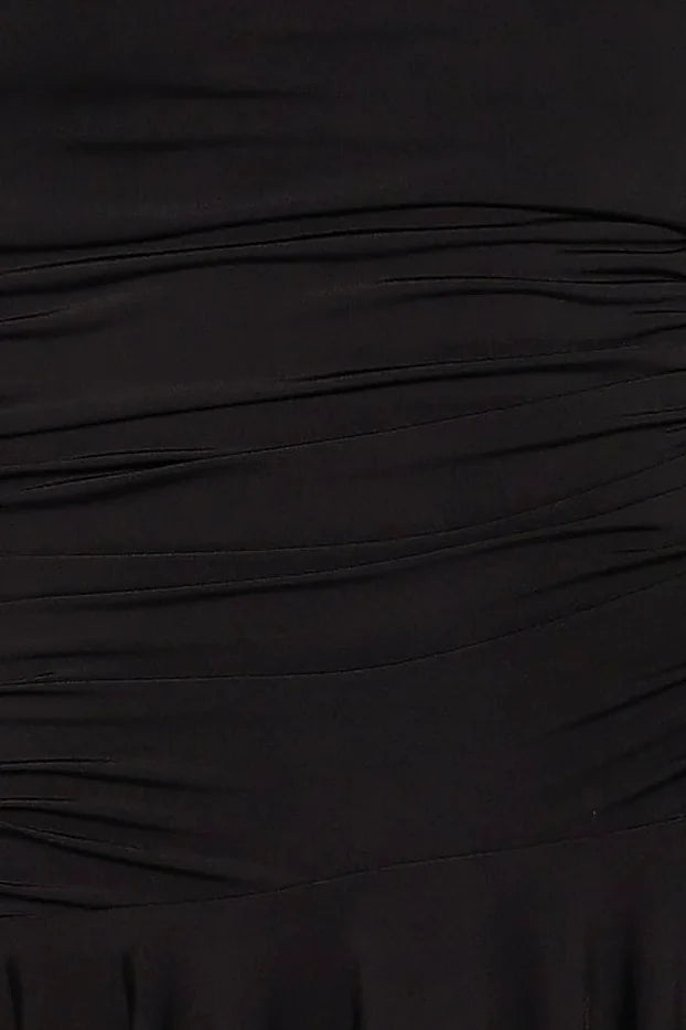 Messina Off Shoulder Mini Dress - Black