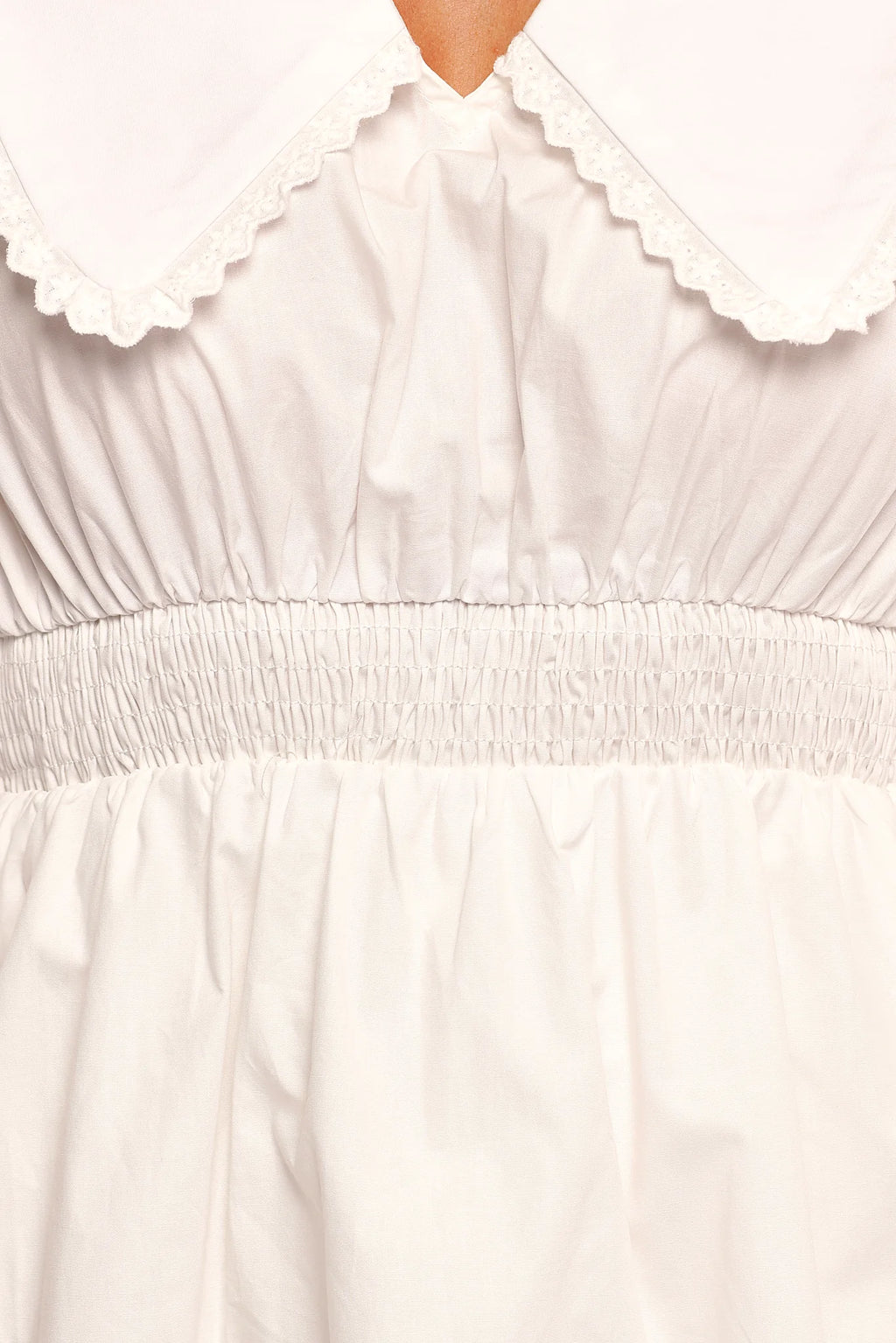 Nerida Long Sleeve Mini Dress - White
