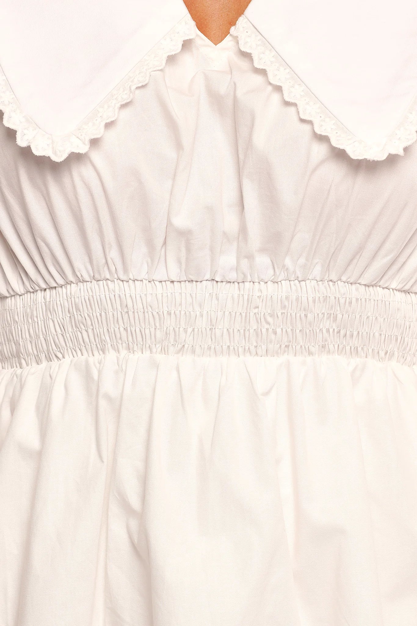 Nerida Long Sleeve Mini Dress - White