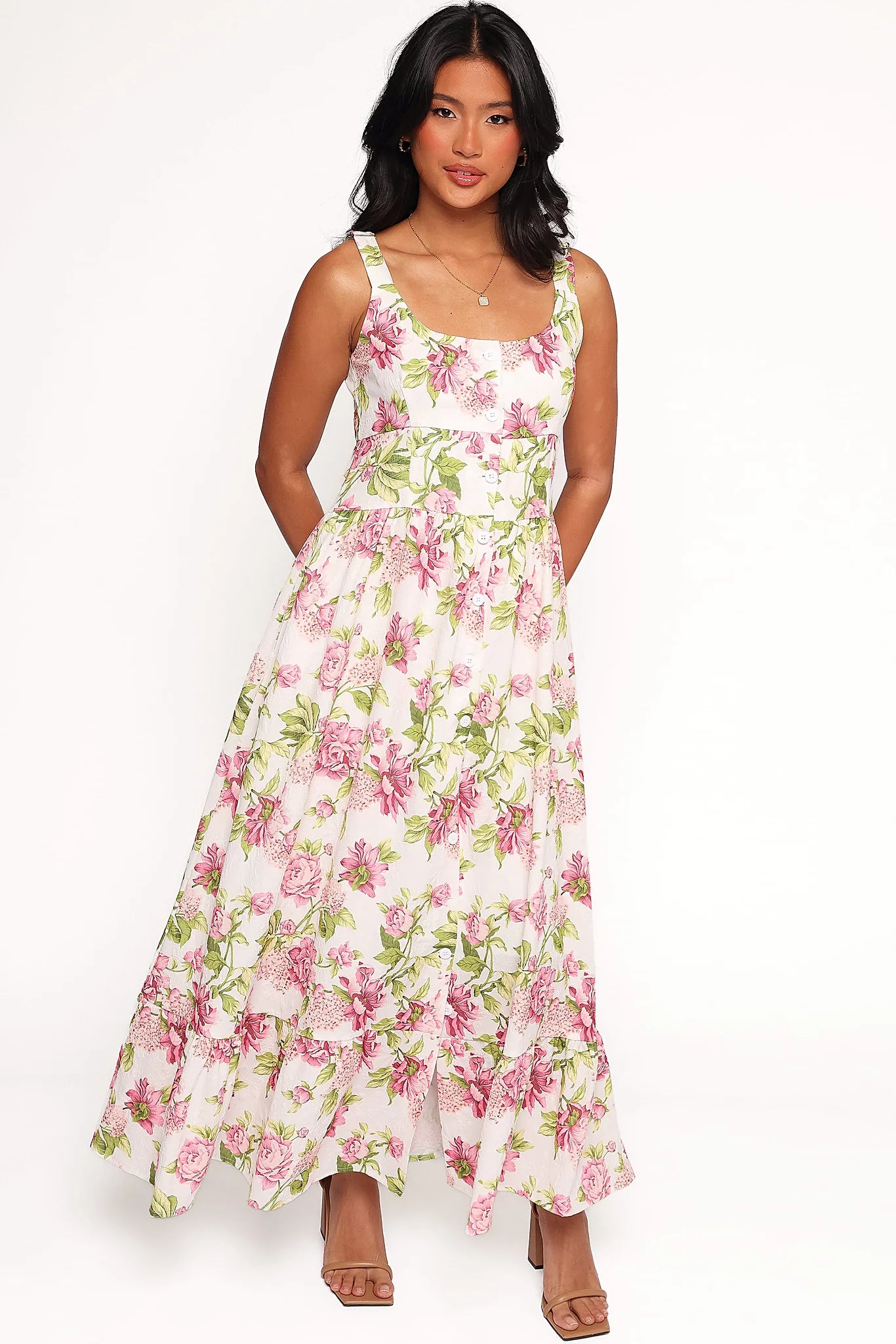 Tullia Maxi Dress - Pink Floral
